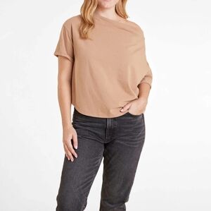 nuuds Tan Short Sleeve Boxy Relaxed T-Shirt